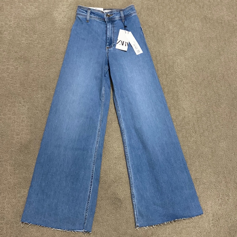 zara marine straight jeans